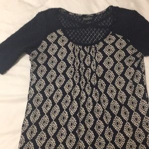 Lace and print t shirt